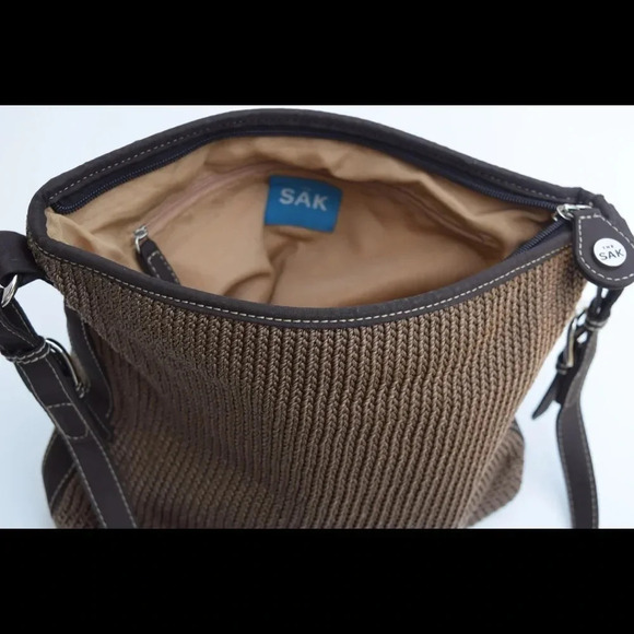 The Sak woven crochet hobo bag